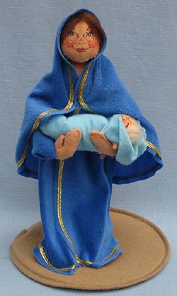 Annalee 10" Nativity Mary Holding 3" Baby Jesus - Near Mint - 543197a