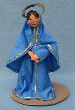 Annalee 10" Nativity Mary with Gold Halo - Mint - 543198