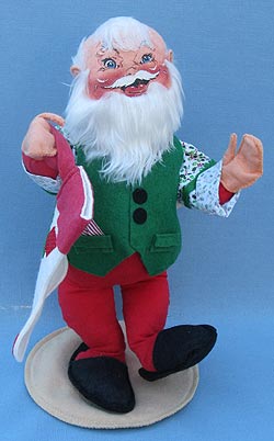 Annalee 12" Santa with Stocking - Mint - 548690