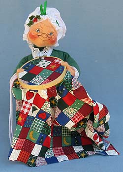 Annalee 12" Mrs Claus Quilting - Excellent - 548897oxa