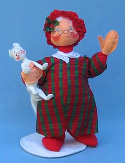 Annalee 12" Mrs Claus and Paws the Cat - Mint - 550099