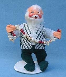 Annalee 12" Trim-A-Tree Santa with Popcorn - Mint - 550199