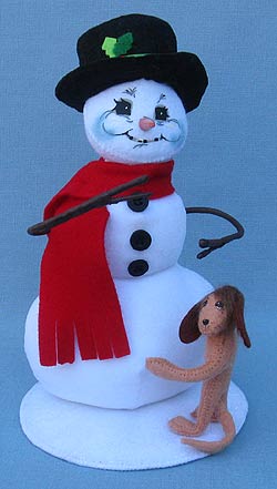 Annalee 9" Snowman's Best Friend - Mint - 550211