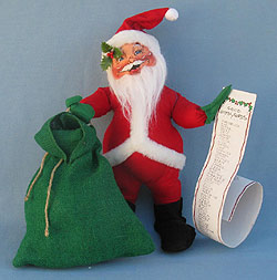 Annalee 18" Santa with Gift List & Sack - Near Mint - 550591