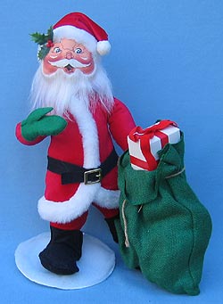 Annalee 18" Velour Santa with Sack - Near Mint / Excellent - 561587