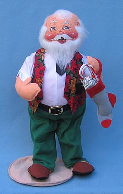 Annalee 18" Santa with Stocking - Mint - 563098