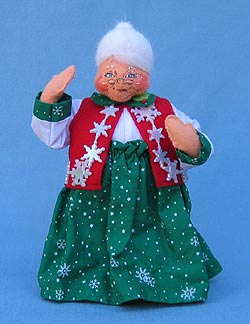 Annalee 9" Mrs Snowflake Santa - Mint - 590807