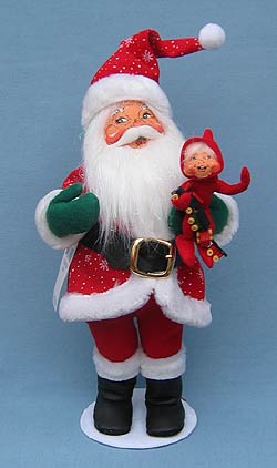 Annalee 15" Snowflake Santa with 5" Child / Elf - Mint - 591407