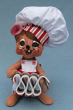 Annalee 6" Ribbon Candy Chef Mouse - Mint - 600810