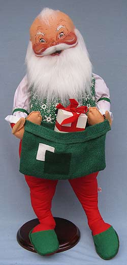 Annalee 30" Santa with Vest & Cardholder Sack - Near Mint / Excellent - 601088