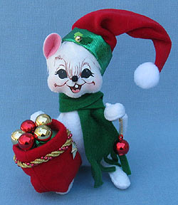 Annalee 6" Holiday Twist Ornament Mouse - Mint - 601611