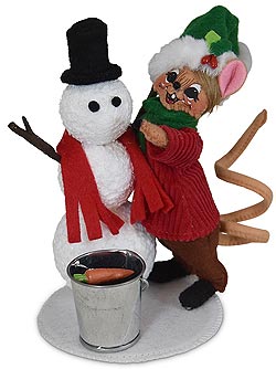 Annalee 5" Snow Fun Snowman Mouse 2019 - Mint - 610219