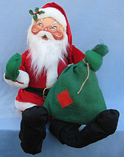 Annalee 30" Velour Santa  with Sack 1984- Near Mint / Excellent - 621084