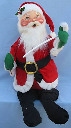 Annalee 30" Velour Santa  with Pipe 1986 - Mint / Near Mint- 621086