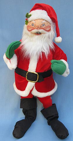 Annalee 30" Velour Santa  - Very Good - 621086a