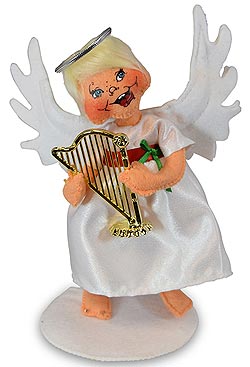 Annalee 6" Angel Kid with Harp 2019 - Mint - 660219