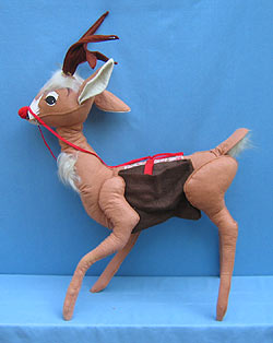 Annalee 36" Reindeer with Red Nose & Saddlebags - Excellent - 670077b