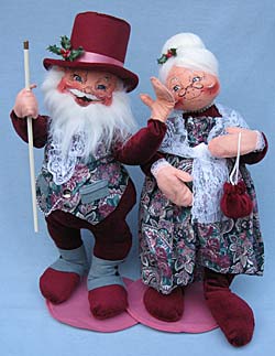 Annalee 18" Mr & Mrs Victorian Santa - int - 6850-6855-93ox