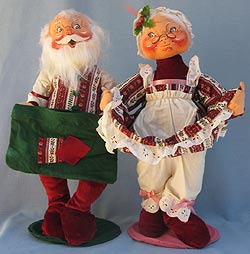 Annalee 18" Mr & Mrs Victorian Santa Cardholders - Mint - 6862-6864-87ooh