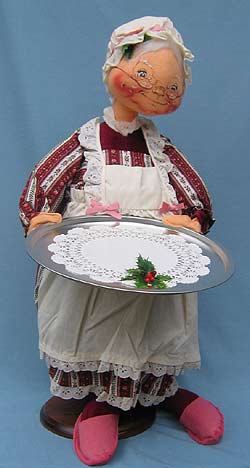 Annalee 30" Victorian Mrs Santa with Tray - Mint - 689688