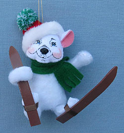 Annalee 4" Bearly Skiing Ornament - Mint - 701211