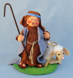 Annalee 7" Nativity Shepherd Child with Lamb - Mint - 707295xyell