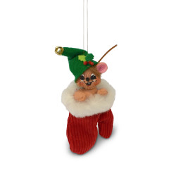 Annalee 3" Jinglebell Mouse in Mitten Ornament 2018 - Mint - 710218