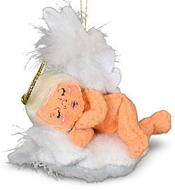 Annalee 3" Sleeping Angel Ornament 2024 - Mint - 710324