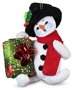 Annalee 4" Yuletide Snowman Ornament 2024 - Mint - 710424