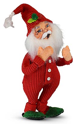 Annalee 5" Long John's Santa Ornament 2020 - Mint - 711020