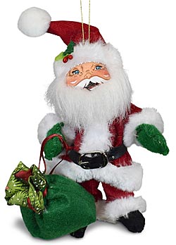 Annalee 5" Yuletide Santa Ornament 2024 - Mint - 711024