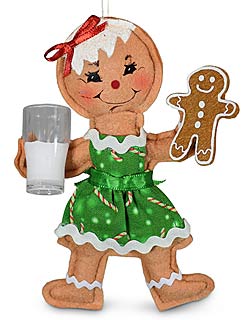 Annalee 5" Gingerbread Girl Ornament 2022 - Mint - 711122