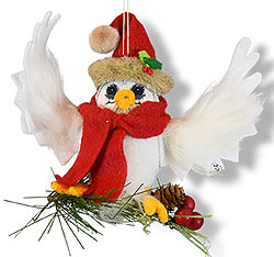 Annalee 3" Rustic Pine Owl Ornament 2019 - Mint - 711319