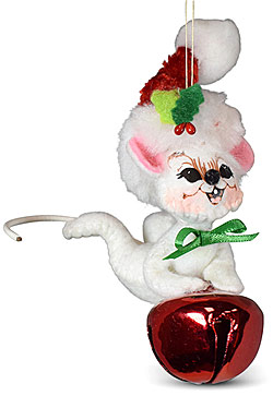 Annalee 3" Crimson Crush Jingle Bell Mouse Ornament 2022 - Mint - 711322