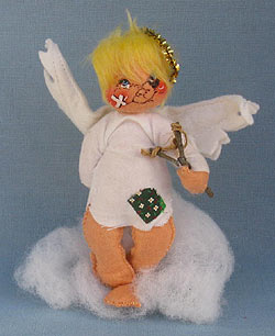 Annalee 7" Naughty Angel - 1984 - Yellow Hair - Mint  - 711584ox 