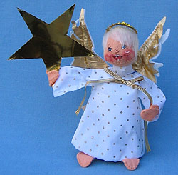 Annalee 7" Tree Top Angel with Gold Wings - Mint - 713088