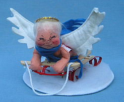 Annalee 7" Angel on Sled on Cloud - Mint - 716890xx