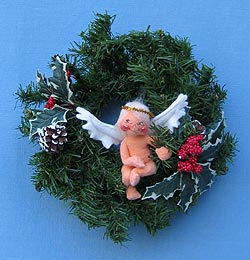 Annalee 5" Angel Wreath Centerpiece - Mint - 717796