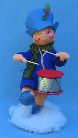 Annalee 12" Blue Drummer Boy - Closed Eyes - Mint - 722583xx