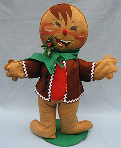 Annalee 18" Gingerbread Boy with Brown Jacket - Excellent - 730083b