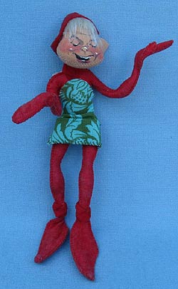 Annalee 7" Red Workshop Elf with Apron - Excellent - 735063rxo