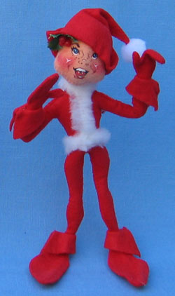 Annalee 10" Red Christmas Elf - Mint - 735701tong