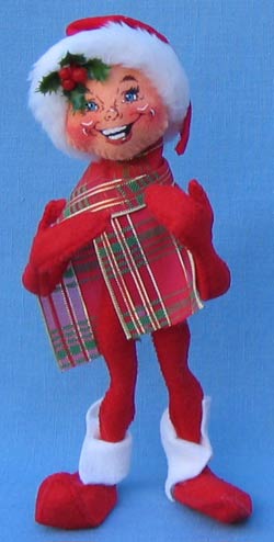 Annalee 10" Red Christmas Elf with Santa Hat and Scarf - Mint - 7357199pl