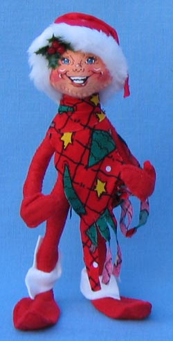 Annalee 10" Red Christmas Elf with Santa Hat and Scarf - Mint - 7357199tr