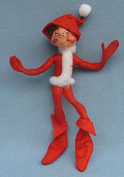 Annalee 10" Red Christmas Elf - Near Mint - 735788ox