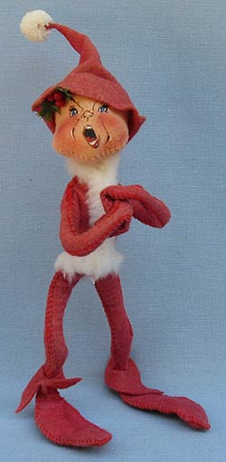 Annalee 10" Red Christmas Elf - Very Good - 735790yella