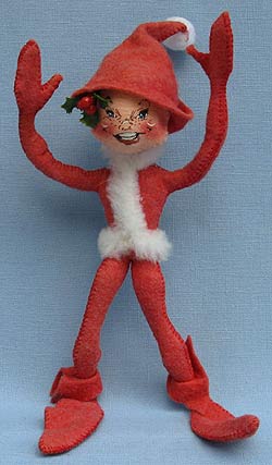 Annalee 10" Red Christmas Elf - Near Mint - 735794tha