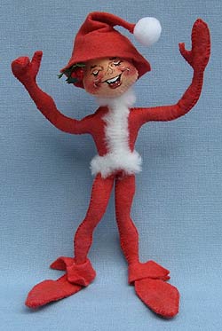 Annalee 10" Red Christmas Elf - Near Mint - 735795xo