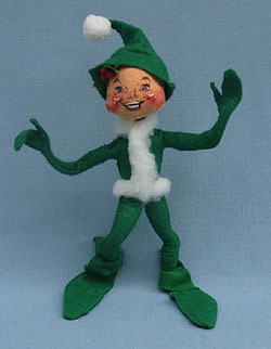 Annalee 10" Green Christmas Elf - Near Mint - 735888