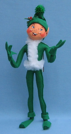 Annalee 14" Green Christmas Elf - Mint - 739602